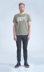 Оливковая футболка с логотипом Harm's