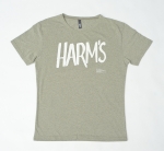 Оливковая футболка с логотипом Harm's ближний вид